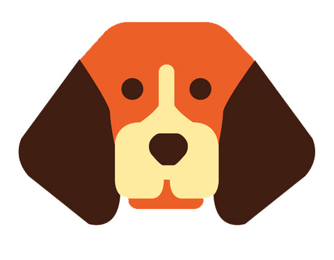 Adorable Puppy Dog Emoji Icon - Beagle Vinyl Decal Sticker