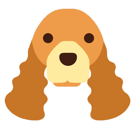 Adorable Puppy Dog Emoji Icon - Cocker Spaniel Vinyl Decal Sticker
