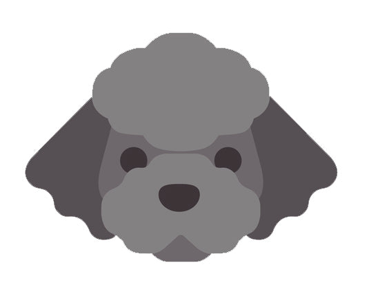 Adorable Puppy Dog Emoji Icon - Poodle Vinyl Decal Sticker