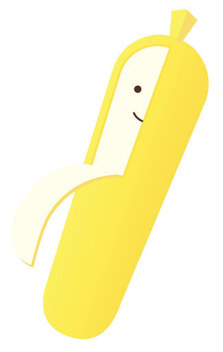 Adorable Summer  Fruit Emoji - Banana Vinyl Decal Sticker