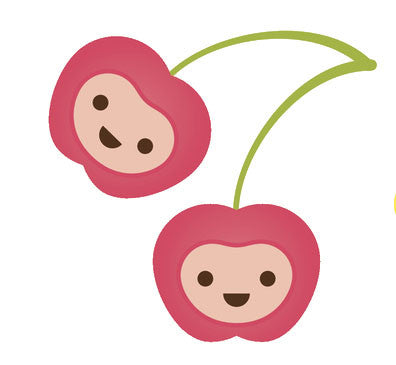 Adorable Summer  Fruit Emoji - Cherries Vinyl Decal Sticker