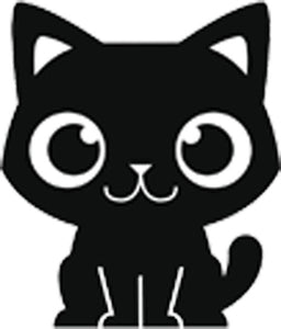 All Black Baby Kitty Cat Vinyl Decal Sticker