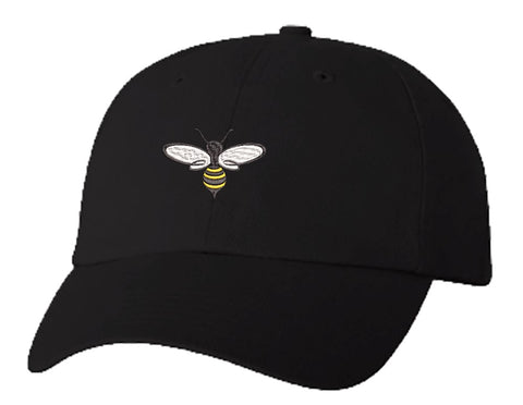 Unisex Adult Washed Dad Hat Pretty Assortment of Bumble Bees Cartoon Art - Bee #3 Embroidery Sketch Design