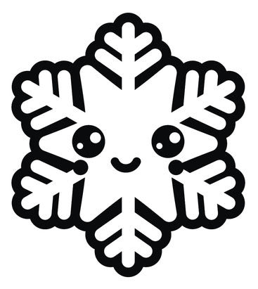 Black and White Christmas Holiday Snowflake #12 Vinyl Decal Sticker