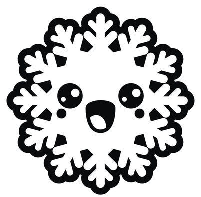 Black and White Christmas Holiday Snowflake #3 Vinyl Decal Sticker