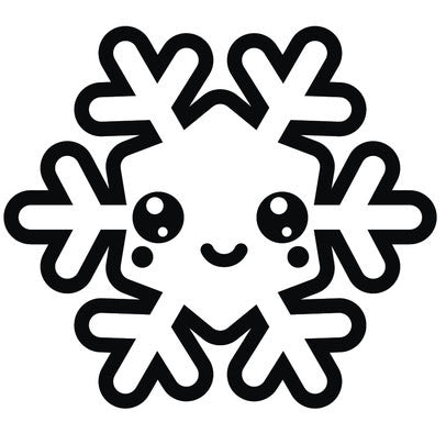 Black and White Christmas Holiday Snowflake #4 Vinyl Decal Sticker