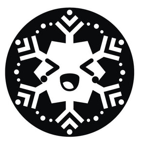 Black and White Christmas Holiday Snowflake #8 Vinyl Decal Sticker
