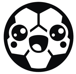 Black and White Soccer Ball Emoji #1 Vinyl Decal Sticker