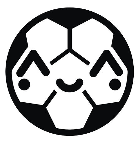 Black and White Soccer Ball Emoji #5 Vinyl Decal Sticker