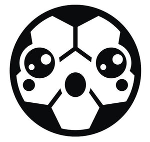Black and White Soccer Ball Emoji #6 Vinyl Decal Sticker