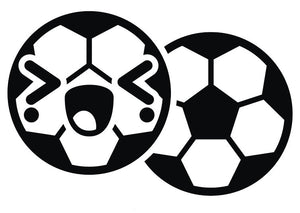 Black and White Soccer Ball Emoji #8 Vinyl Decal Sticker