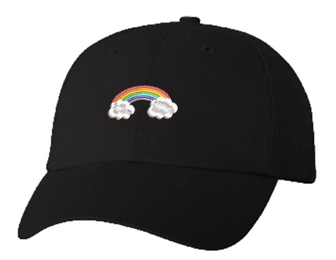 Unisex Adult Washed Dad Hat Magical Underwater Creatures Cute Baby Pastel Cartoon- Rainbow Embroidery Sketch Design