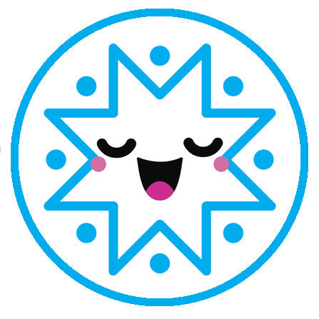 Blue Winter Snowflake Snow Emoji - Snowflake #3 Vinyl Decal Sticker