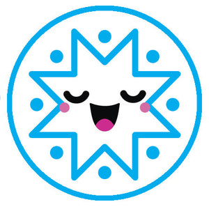 Blue Winter Snowflake Snow Emoji - Snowflake #3 Vinyl Decal Sticker