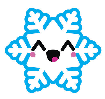 Blue Winter Snowflake Snow Emoji - Snowflake #5 Vinyl Decal Sticker