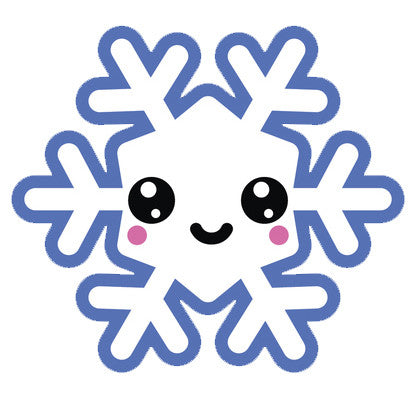 Blue Winter Snowflake Snow Emoji - Snowflake #8 Vinyl Decal Sticker