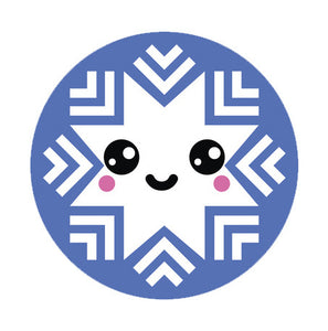 Blue Winter Snowflake Snow Emoji - Snowflake #9 Vinyl Decal Sticker