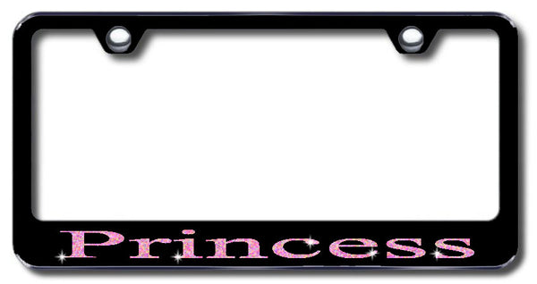 License Plate Frame with Swarovski Crystal Bling Bling Princess Aluminum