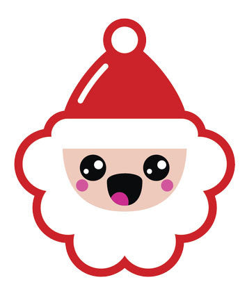 Christmas Holiday Santa Emoji #5 Vinyl Decal Sticker