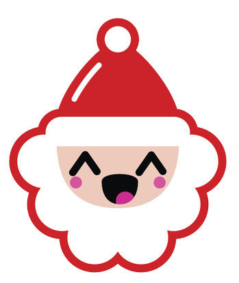 Christmas Holiday Santa Emoji #8 Vinyl Decal Sticker