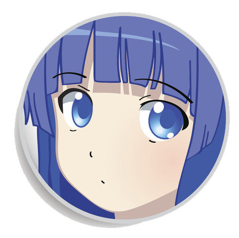 Colorful Anime Girl Face Emoji Icon Button (4) Vinyl Decal Sticker