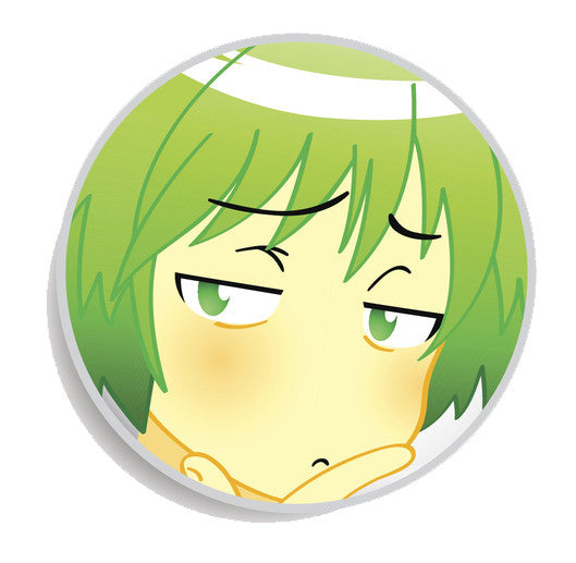 Colorful Anime Girl Face Emoji Icon Button (8) Vinyl Decal Sticker
