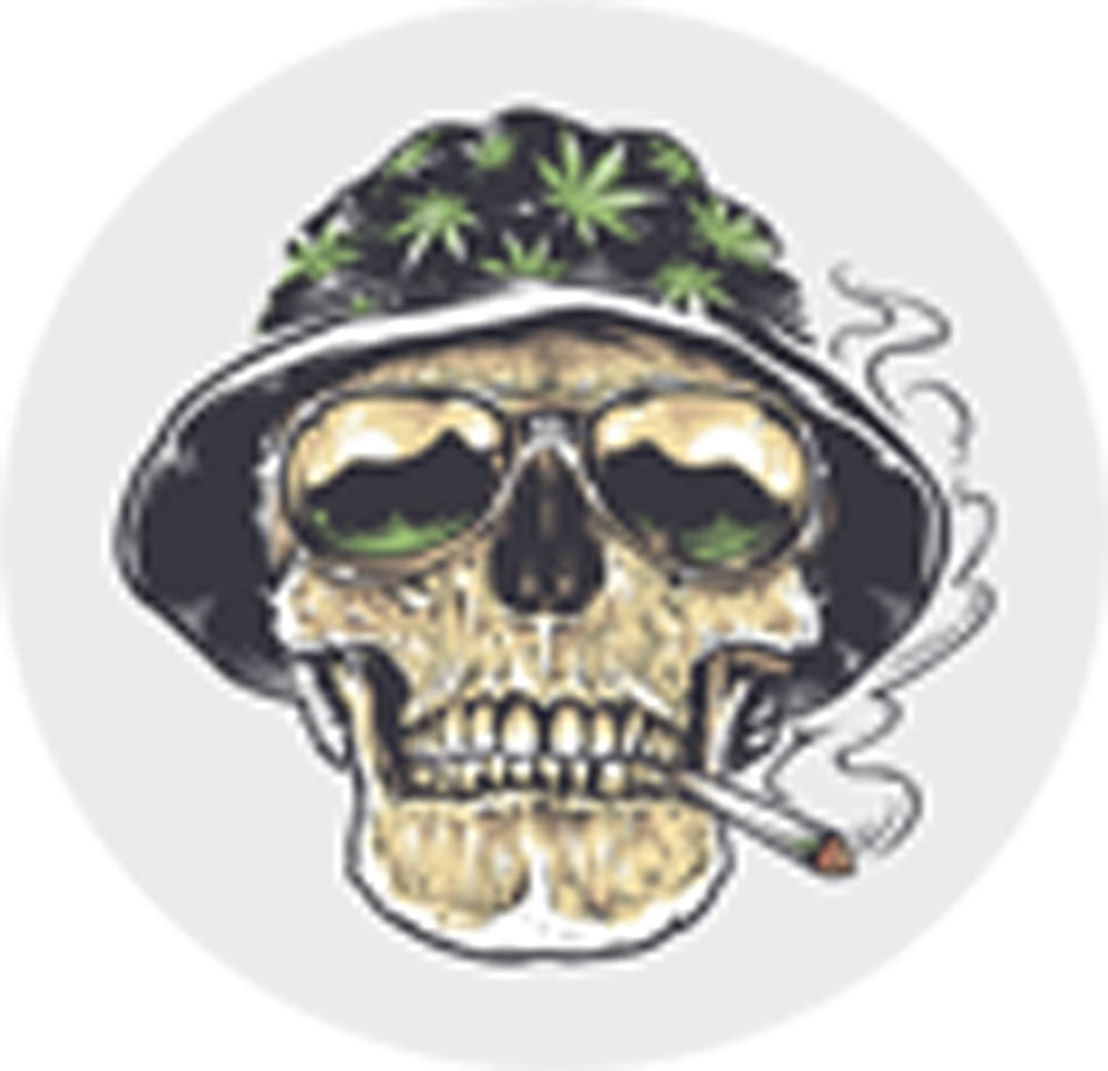 Cool Halloween Skull Head Wearing A Weed Hat A Smoking A Joint Cartoon Vinyl Decal Sticker
