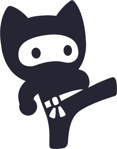 Cool Cute Kawaii Ninja Kitty Cat Cartoon Emoji #1 Vinyl Sticker