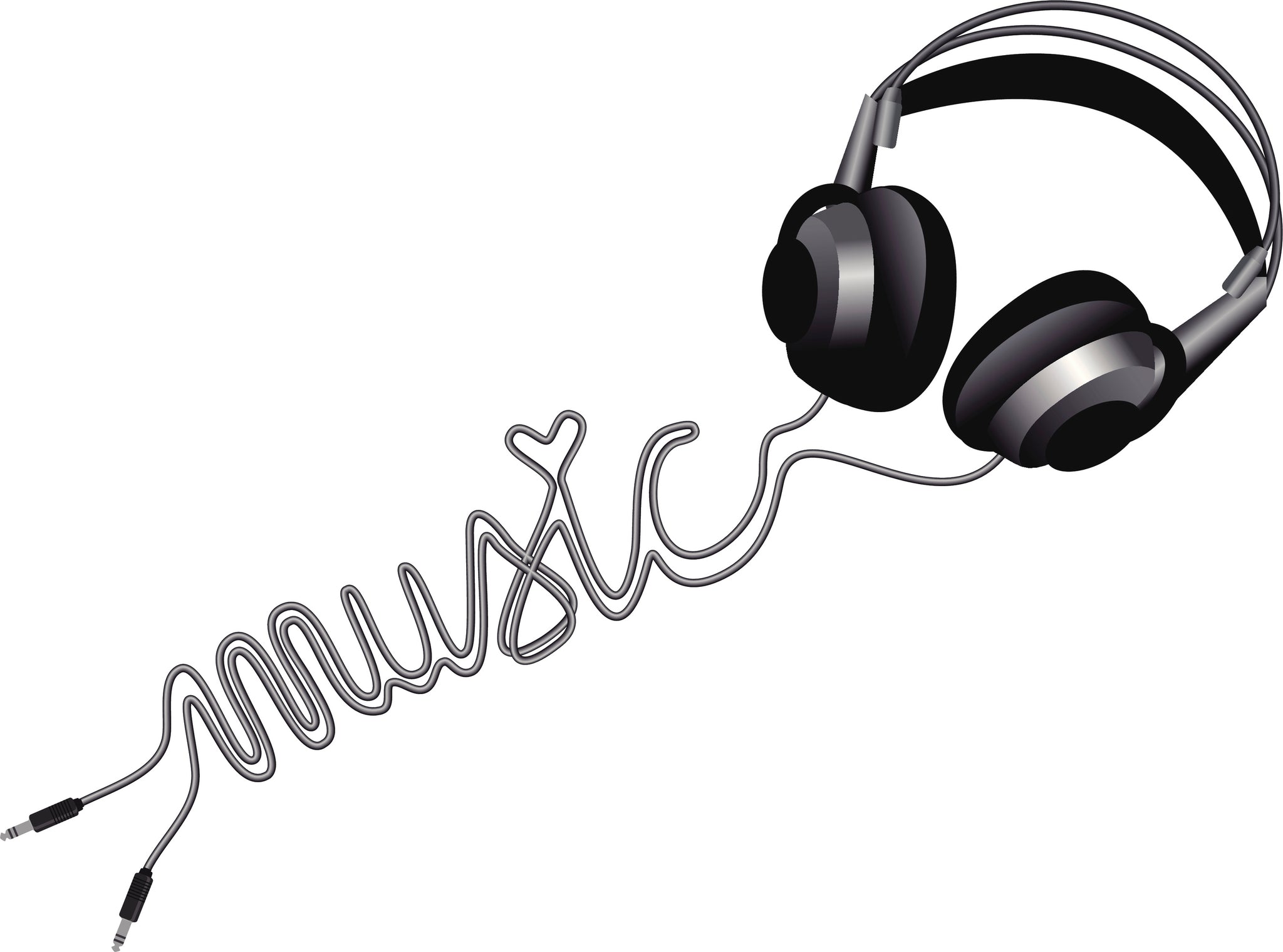 Cool Music Lover Retro Headphones Cartoon #2 Vinyl Sticker