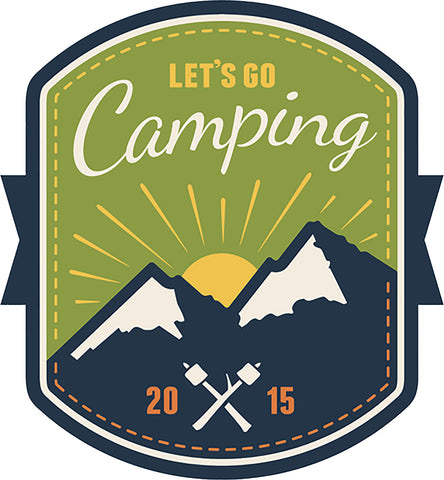 Cool Outdoor Camping Wilderness Adventure Patch Cartoon Icon #8 Vinyl Sticker