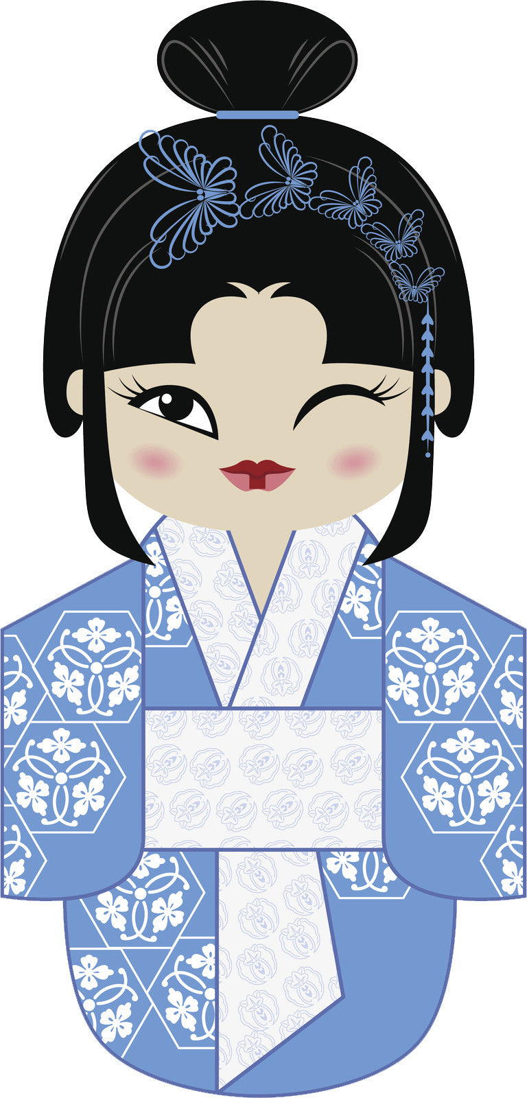 Cool Pretty Kawaii Japanese Geisha Cartoon #1 Vinyl Decal Sticker