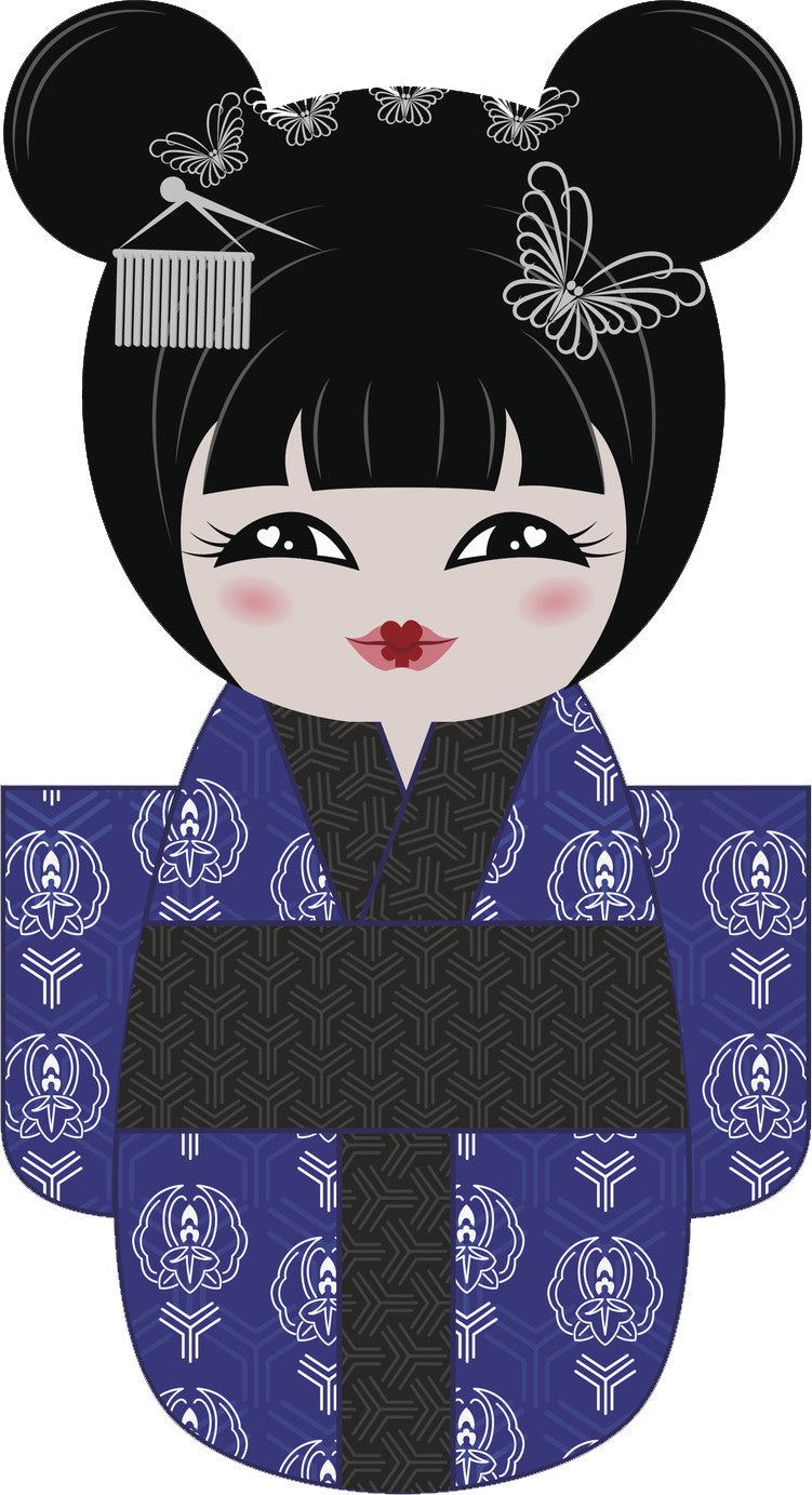 Cool Pretty Kawaii Japanese Geisha Cartoon #2 Vinyl Decal Sticker