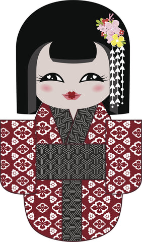 Cool Pretty Kawaii Japanese Geisha Cartoon #6 Vinyl Decal Sticker