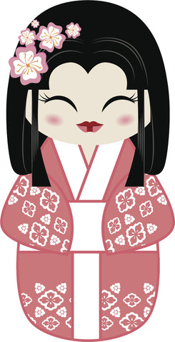 Cool Pretty Kawaii Japanese Geisha Cartoon #8 Vinyl Decal Sticker