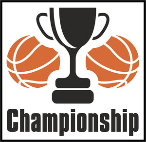 Cool Simple Basketball Sport Championship Tournament Logo Icon #6 Border Around Image As Shown Vinyl Sticker