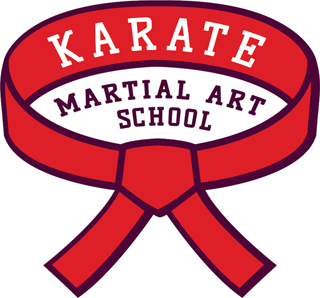Cool Simple Fighting Combat Sport Cartoon Logo Icon - Karate #2 Vinyl Sticker