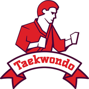 Cool Simple Fighting Combat Sport Cartoon Logo Icon - Taekwondo #3 Vinyl Sticker