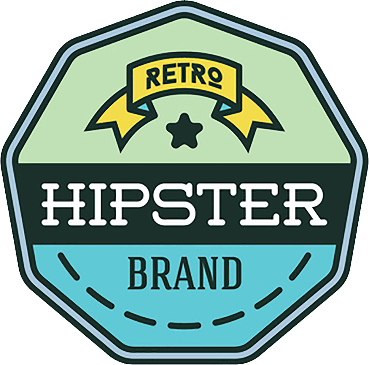 Cool Simple Hipster Vintage Product Brand Logo Icon Art #5 Vinyl Sticker