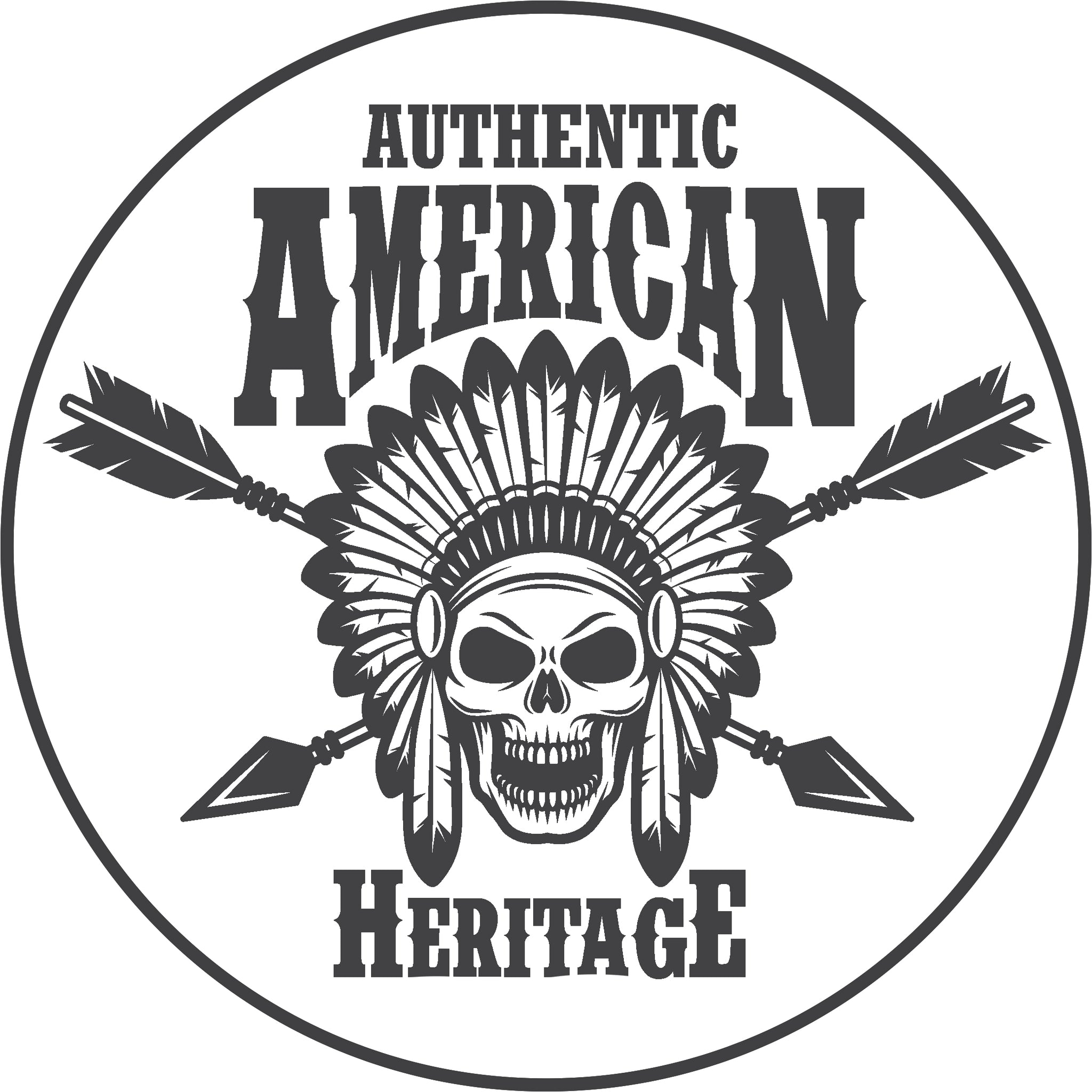 Cool Vintage Gray Cartoon Logo Icon - Authentic American Heritage Border Around Image As Shown Vinyl Sticker