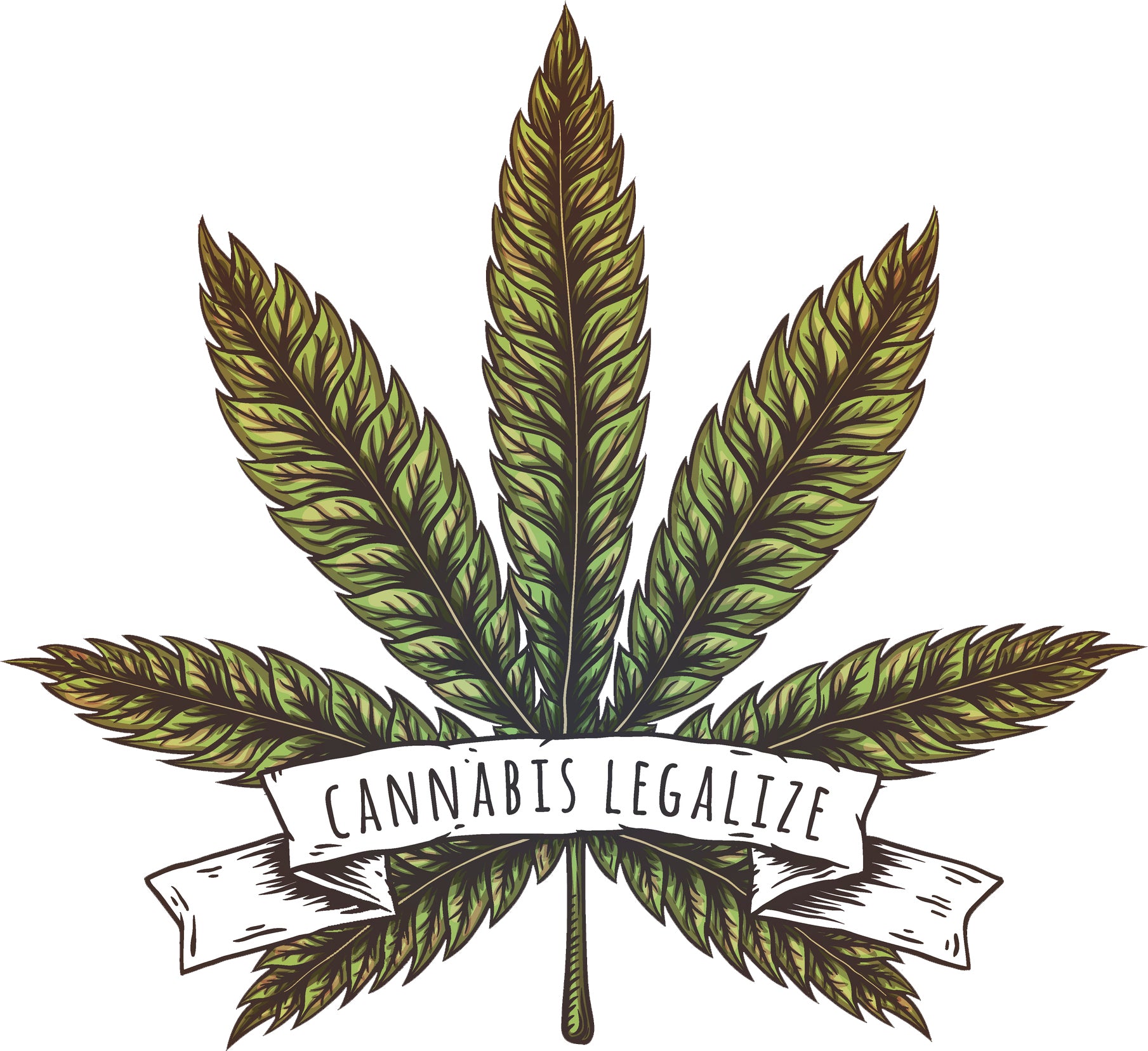 Cool Vintage Hipster Cannabis Legalize Cartoon Icon Vinyl Decal Sticker