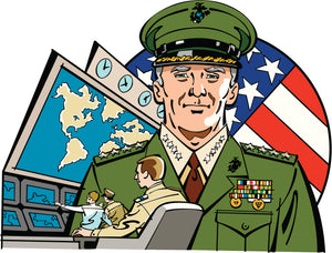 Cool Vintage US Military Intelligence Cartoon Comic Icon Vinyl Decal Sticker