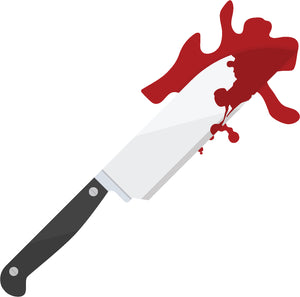 Creepy Bloody Murder Knife Cartoon #2 Vinyl Decal Sticker