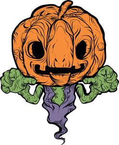 Creepy Halloween Jack O Lantern Ghost Cartoon Vinyl Decal Sticker