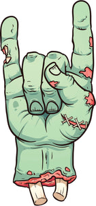 Creepy Rocker Zombie Hand Cartoon Vinyl Decal Sticker