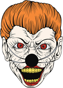 Creepy Scary Halloween Jester Joker Clown Skull Cartoon #5 Vinyl Decal Sticker