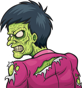 Creepy Scary Vintage Retro Monster Cartoon - Rocker Zombie Vinyl Decal Sticker