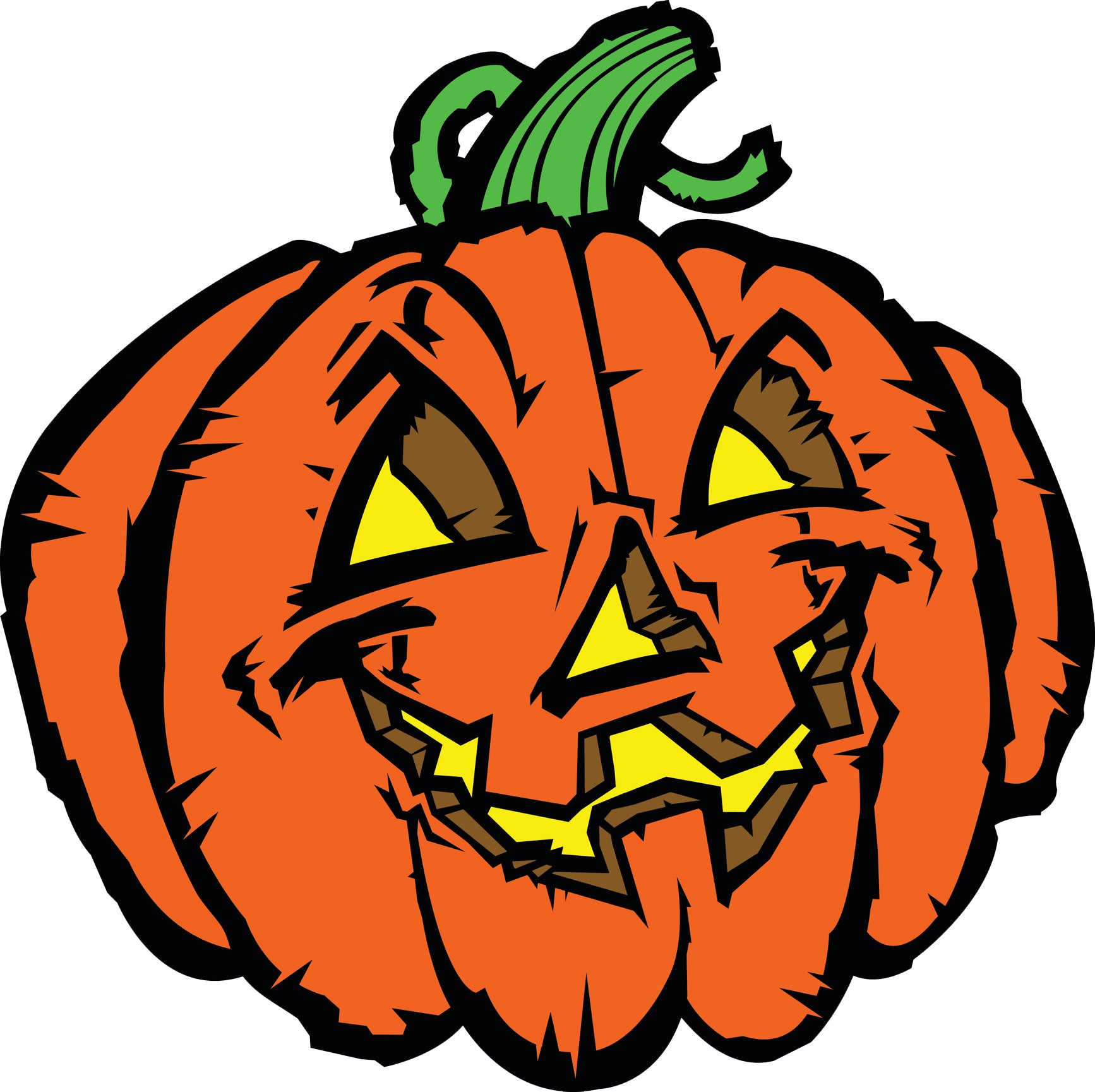 Creepy Smiling Jack O Lantern Halloween Pumpkin Cartoon Vinyl Decal Sticker