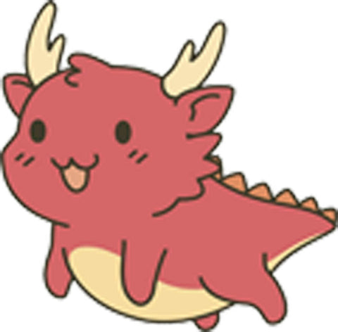 Cute Adorable Kawaii Animal Cartoon - Dragon Vinyl Decal Sticker