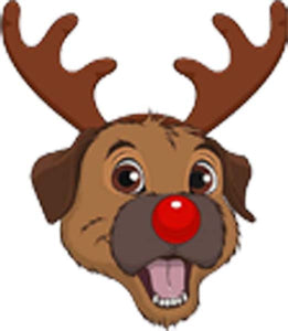Cute Adorable Sweet Christmas Holiday Puppy Dog Head Cartoon - Terrier Vinyl Decal Sticker