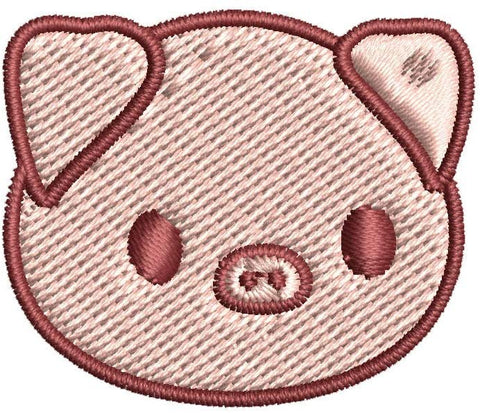 Iron on / Sew On Patch Applique Cute Baby Country Animal - Piggie Piglet Embroidered Design